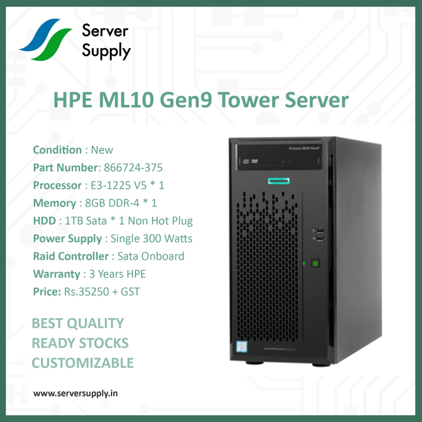 HPE ML10 Gen9 Tower Server